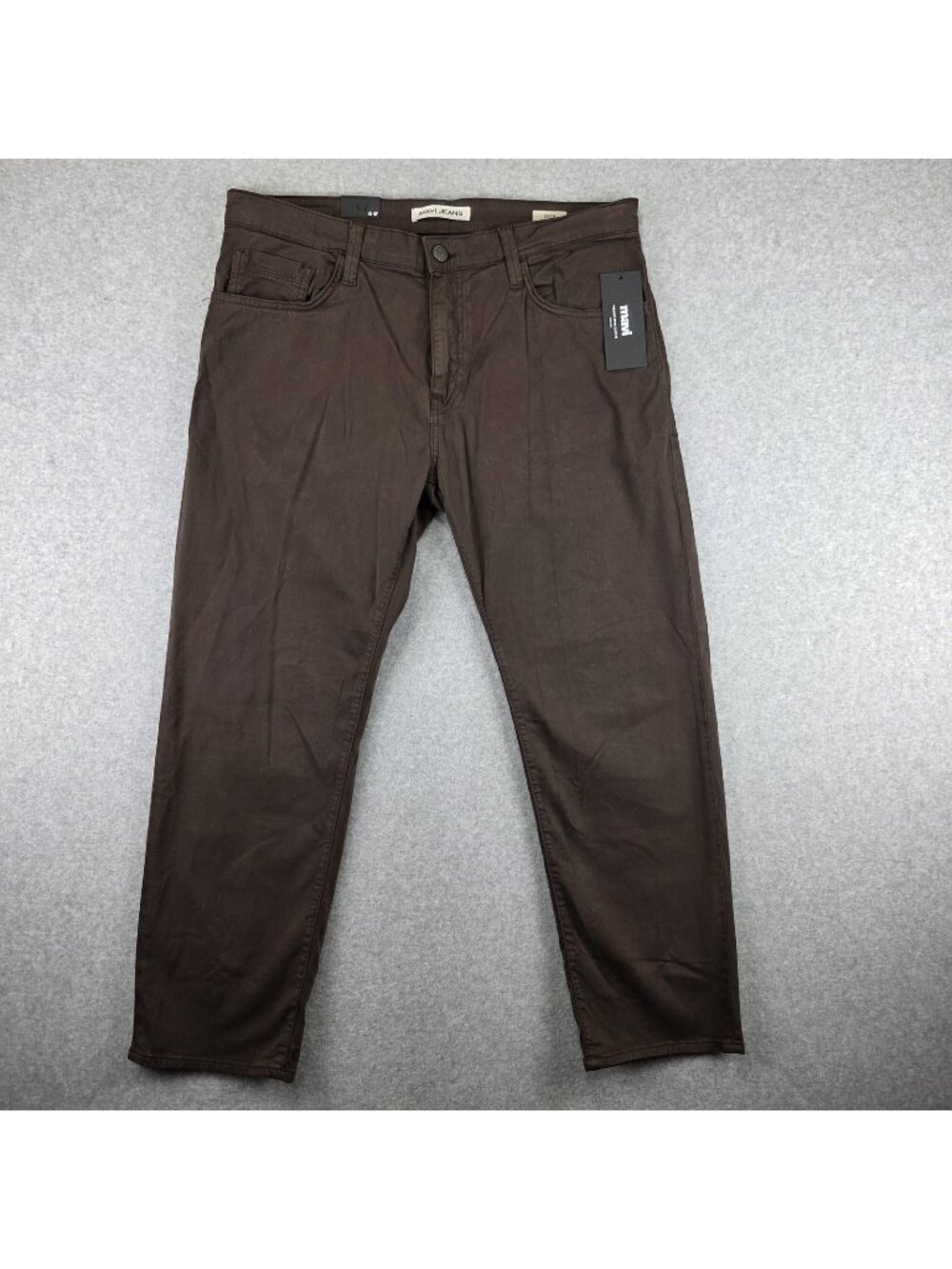 Mavi Zach Jeans Mens 36x28 Coffee Bean Twill Brown Straight Stretch NWT